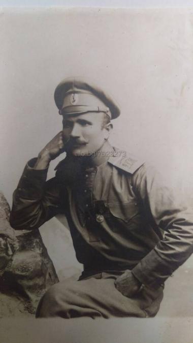 Снимка 1915 г. с автограф, в рамка 14,7 х 9,9 см