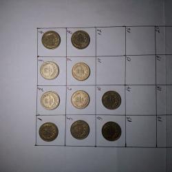 10 броя монети по 10 стотинки от 1912 г.