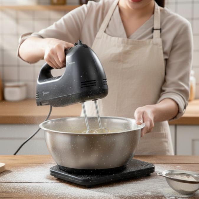 Ръчен миксер Cheffinger  250w мощност, 7 скорости и 4 бъркалки за бъ