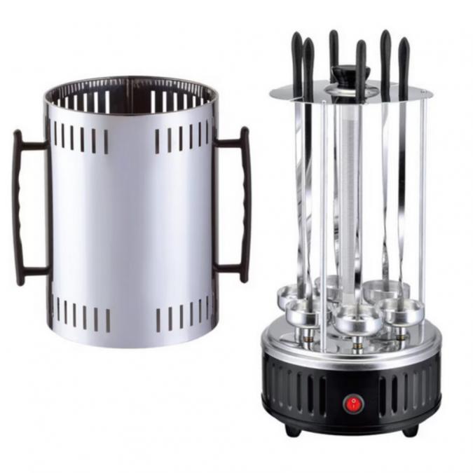 Електрическа скара за барбекю с 6 вертикални шиша  1000w, автоматично