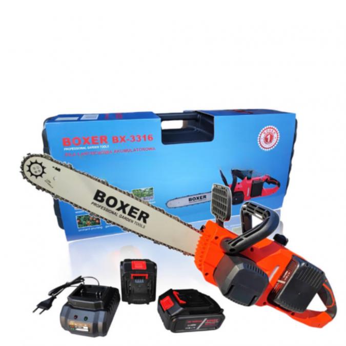 Акумулаторен верижен трион Boxer Bx-3316 48V  2 батерии  куфар, моще