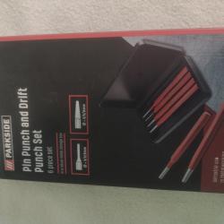 Комплект щифтови и дрейфови перфоратори Parkside - нов