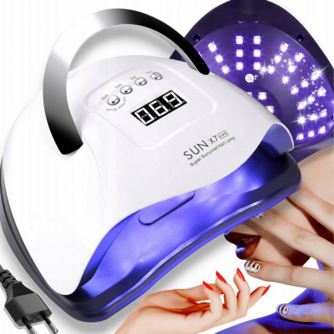 Професионална UV LED лампа X7 MAX 220w  57 LED диода, сензор за движе