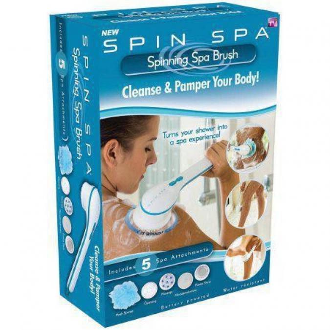 Spin Spa водоустойчива душ четка с дръжка