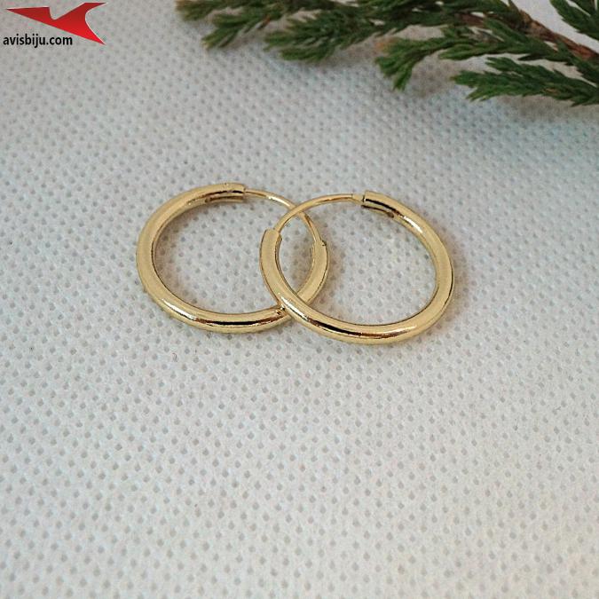 Обеци с 14К златно покритие