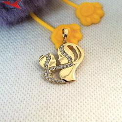 Висулка с 14К златно покритие и с цирконий