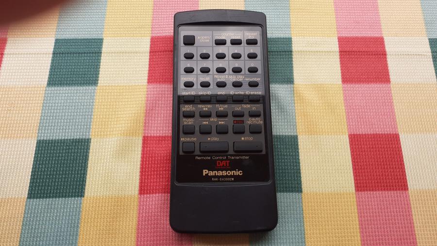 Panasonic Rak-sv3002w Remote Control for DAT Recorder Player