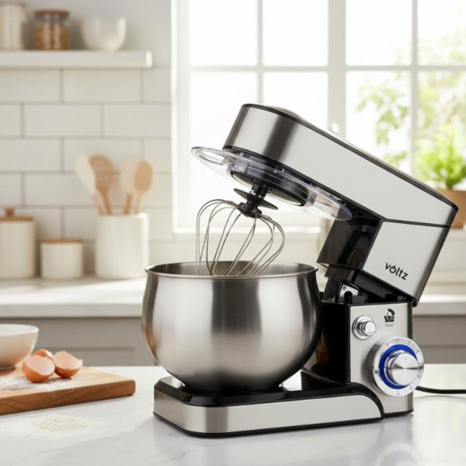 Планетарен миксер Voltz V51115f  мощност 1600w и 5L купа от инокс за