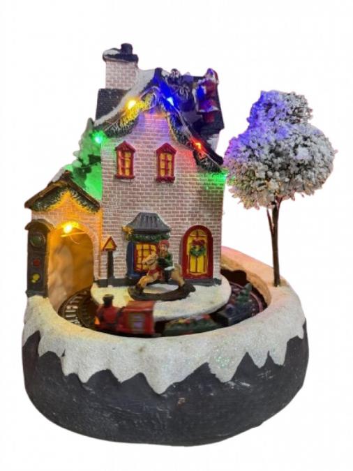 Коледна светеща декорация с Дядо Коледа - Оживете празничния дух у дом