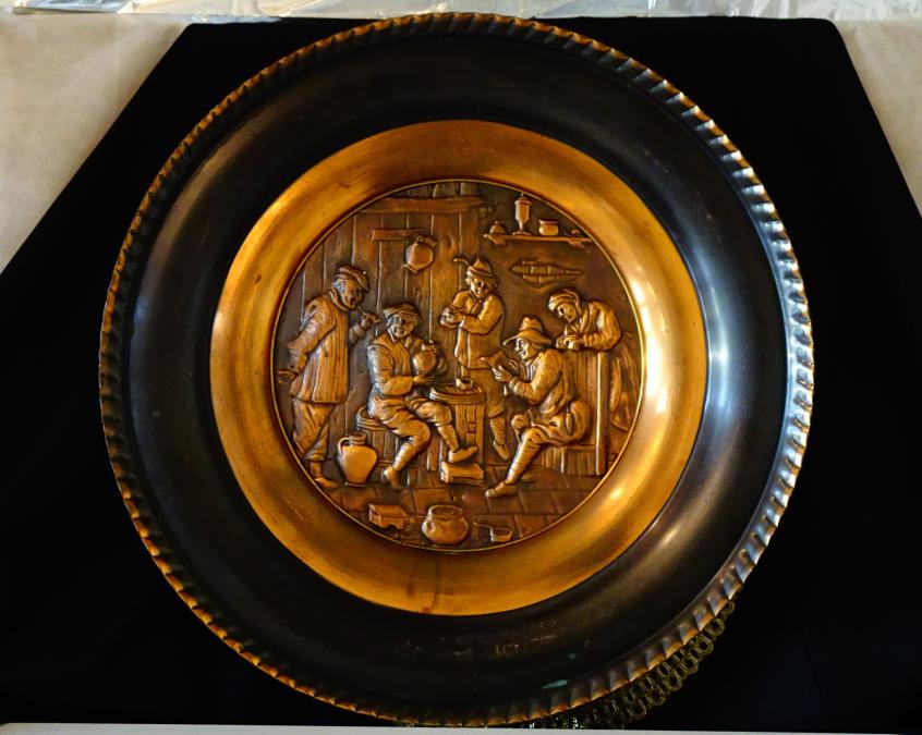 Медно пано, битова медна картина 48 см., 1 кг.