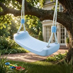 Детска градинска синя люлка  здрава, безопасна и регулируема до 75 кг