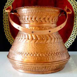 Медно менче, медно котле, 2 л., кована чиста мед.