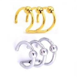 Имитация 3 обици поставят се със защипване