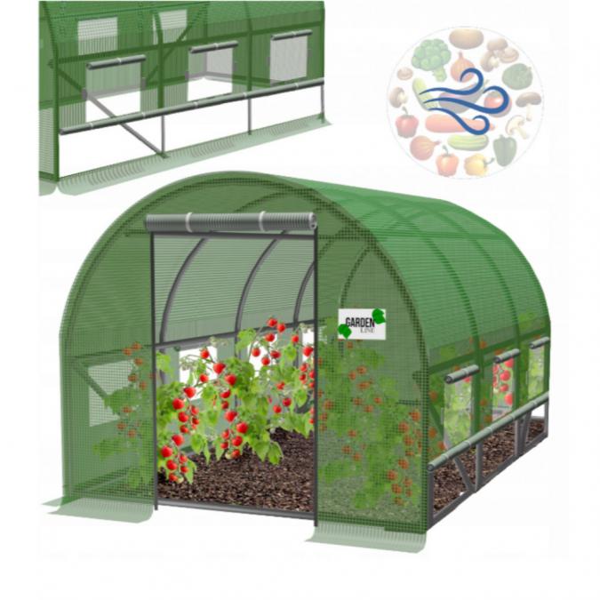 Градинска оранжерия 3 сегментова с допълнителна вентилация 3 х 2 х 2м