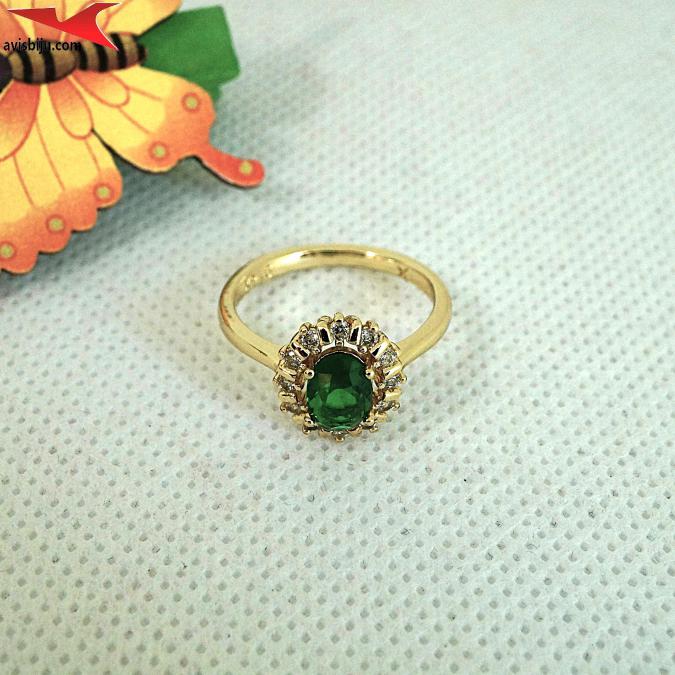 Пръстен с 14К златно покритие и с цирконий