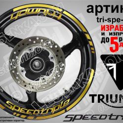 Triumph Speedtriple Gold надписи и кантове за джанти