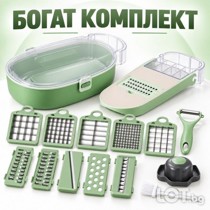 Многофункционална резачка и ренде за зеленчуци и плодове, 20 части