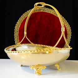 Позлатена фруктиера, кошница 24k Gold.