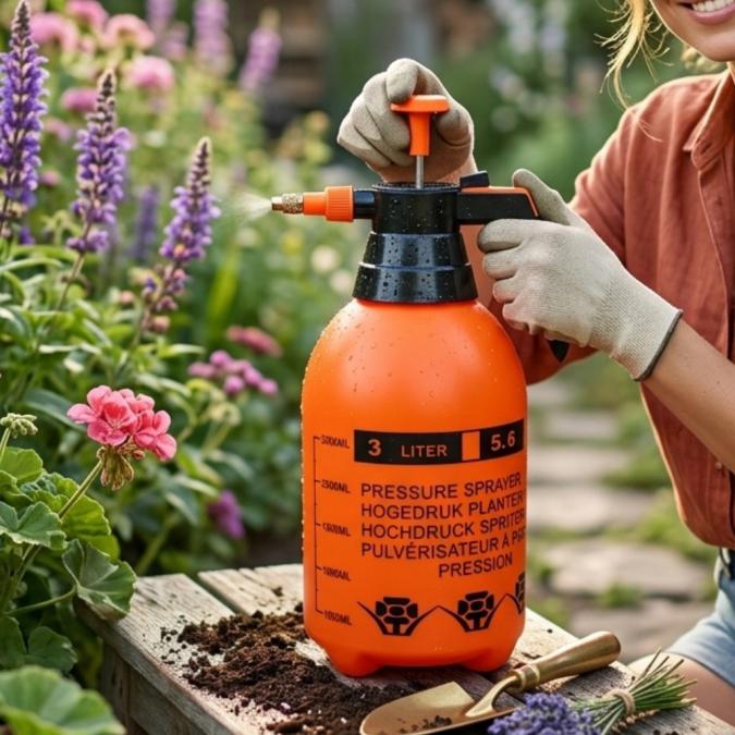 Ръчна пръскачка под налягане 3L  Регулируема дюза, градуиран резервоа