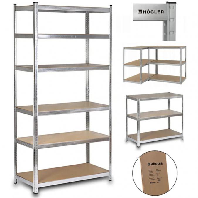 Професионален метален стелаж H Gler 222x110x50 см  6 Рафта, до 1050 к