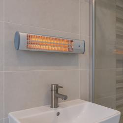 Кварцова отоплителна печка за баня Rosberg  1200w, бял
