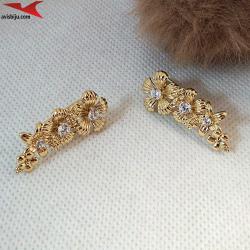 Обеци с 14К златно покритие и с цирконий