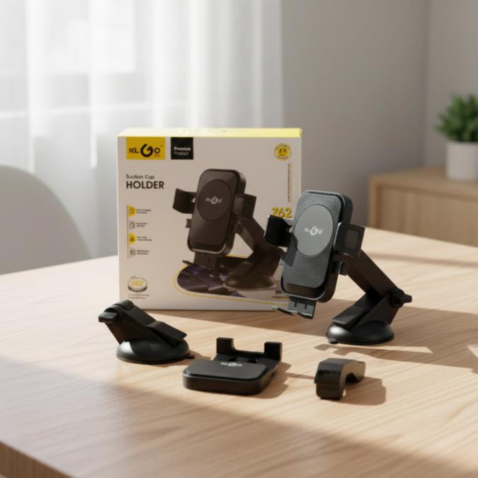 Стойка за телефон за кола KL GO Suction Cup Holder Z62  360 въртене,
