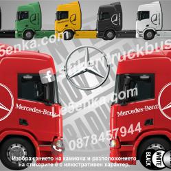 Mercedes-benz стикери за кабина на влекач