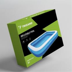 Надуваем басейн за градина XXL 305x183x50 см, голям правоъгълен семеен