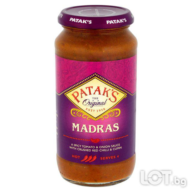 Pataks Madras Sauce Патакс Мадрас Сос за готвене 450гр