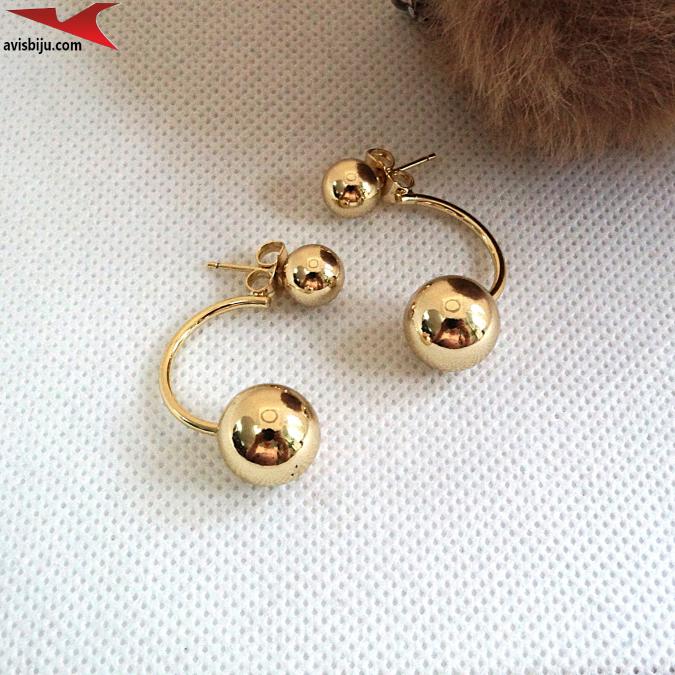 Обеци с 14К златно покритие