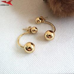 Обеци с 14К златно покритие