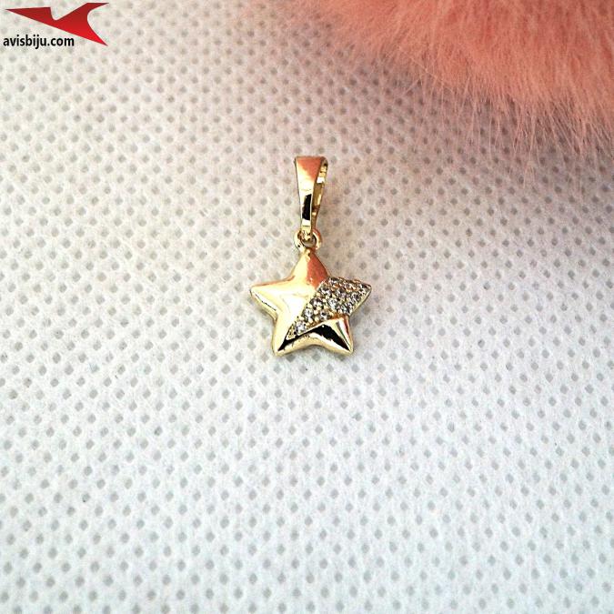 Висулка с 14К златно покритие и с цирконий