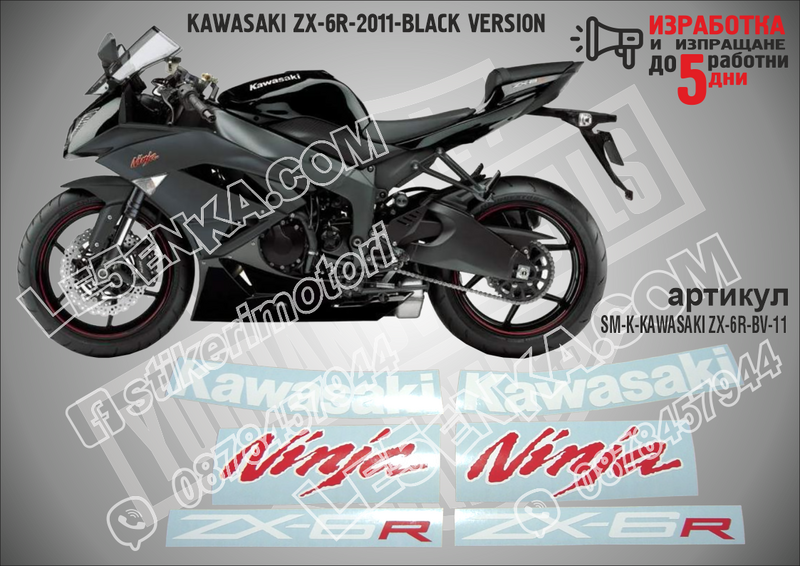Kawasaki Zx-6r-2011-black Version