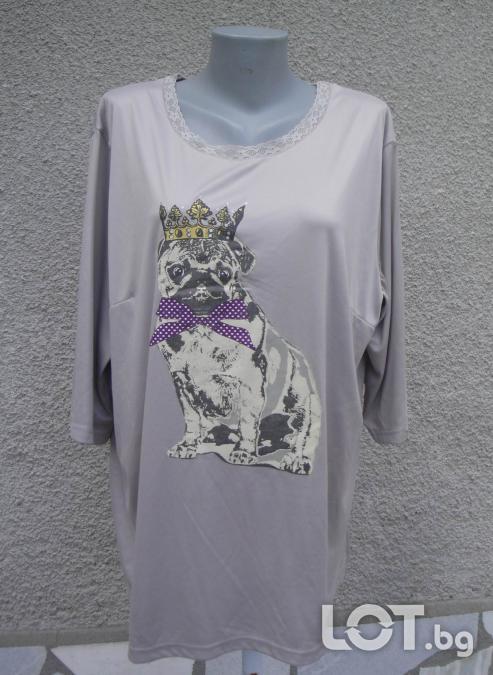 3XL Нова блуза Little Rose с мопс
