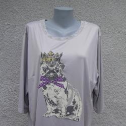 3XL Нова блуза Little Rose с мопс