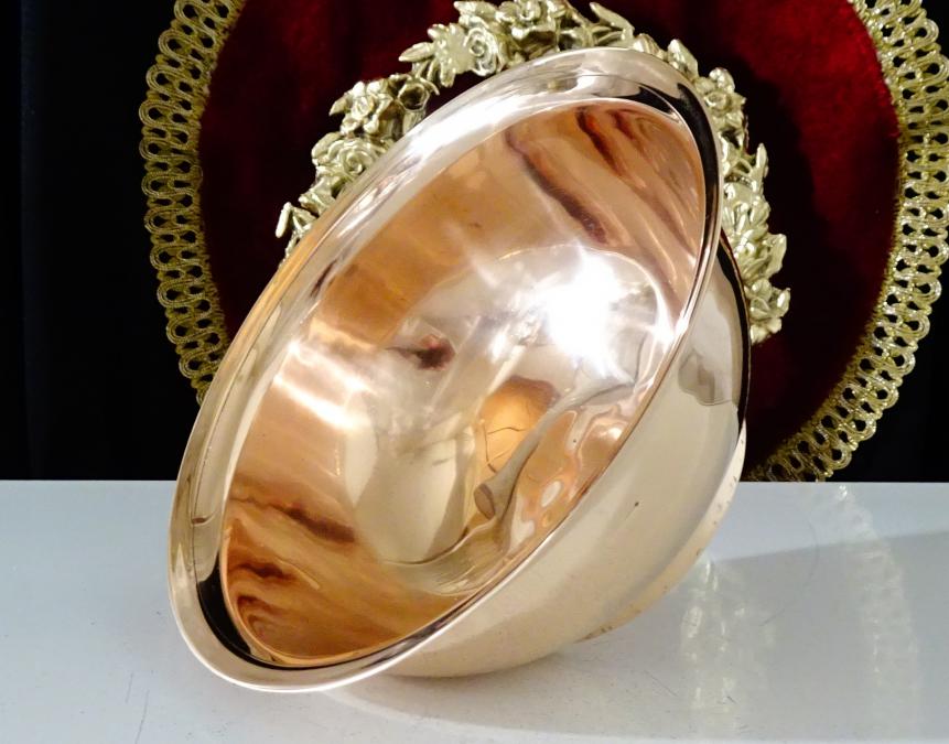 Датска бронзова салатиера, купа, фруктиера.