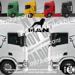 MAN стикери за кабина на влекач