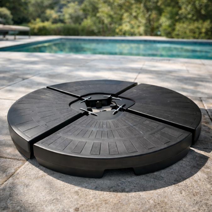 Основа за конзолен градински чадър, 4 броя тежести, устойчива на UV лъ