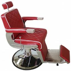 Бръснарски стол Hermes - S68r - червен