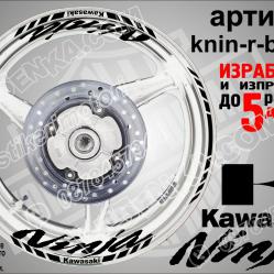 Kawasaki Ninja Black надписи и кантове за джанти
