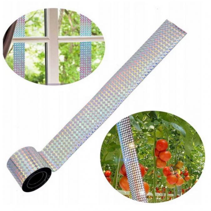 Холограмна лента против птици 50 м 4.5 см  ефективна защита за град