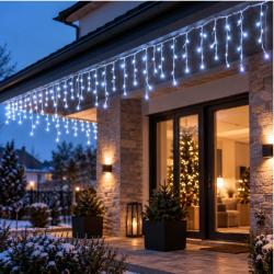Коледни LED лампички тип Ледени висулки  26,5 м, 500 Led, студено б