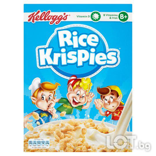 Kellogg s Rice Krispies Келогс зърнена закуска Райс Криспис 510гр