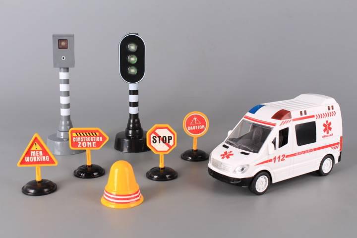 Линейка, светофар, камера и пътни знаци