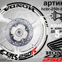 Honda CBR 250r Black надписи и кантове за джанти