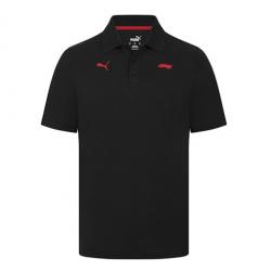 Puma X F1 памучна блуза с лого на Formula 1, бял и черен цвят