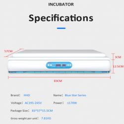 Инкубатор за 120 яйца с микрокомпютър и автоматичен контролер Н-120