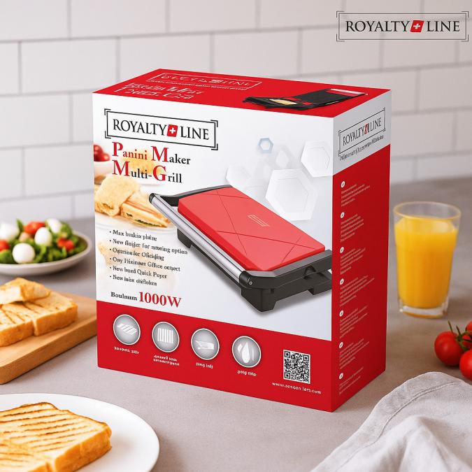 Тостер грил Royalty Line Rl-pm1000 - Компактен грил и сандвич преса 2