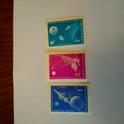 Серия от 3 пощенски марки от България 1963 г.